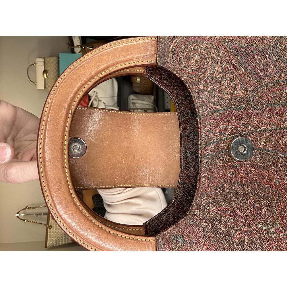 Etro Top Handle Paisley Mini Tote 1997-2003 E Logo Vintage - Picture 5 of 10
